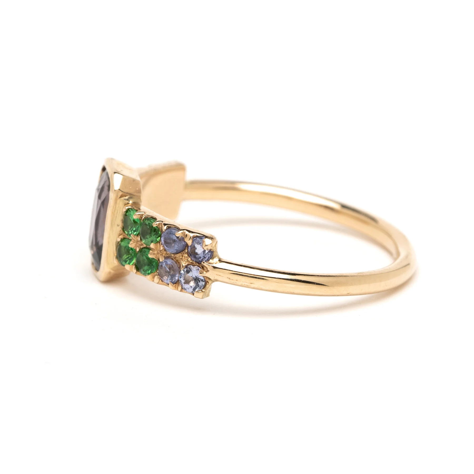 Spinel Green Blue Sapphire Band Ring Side.jpg