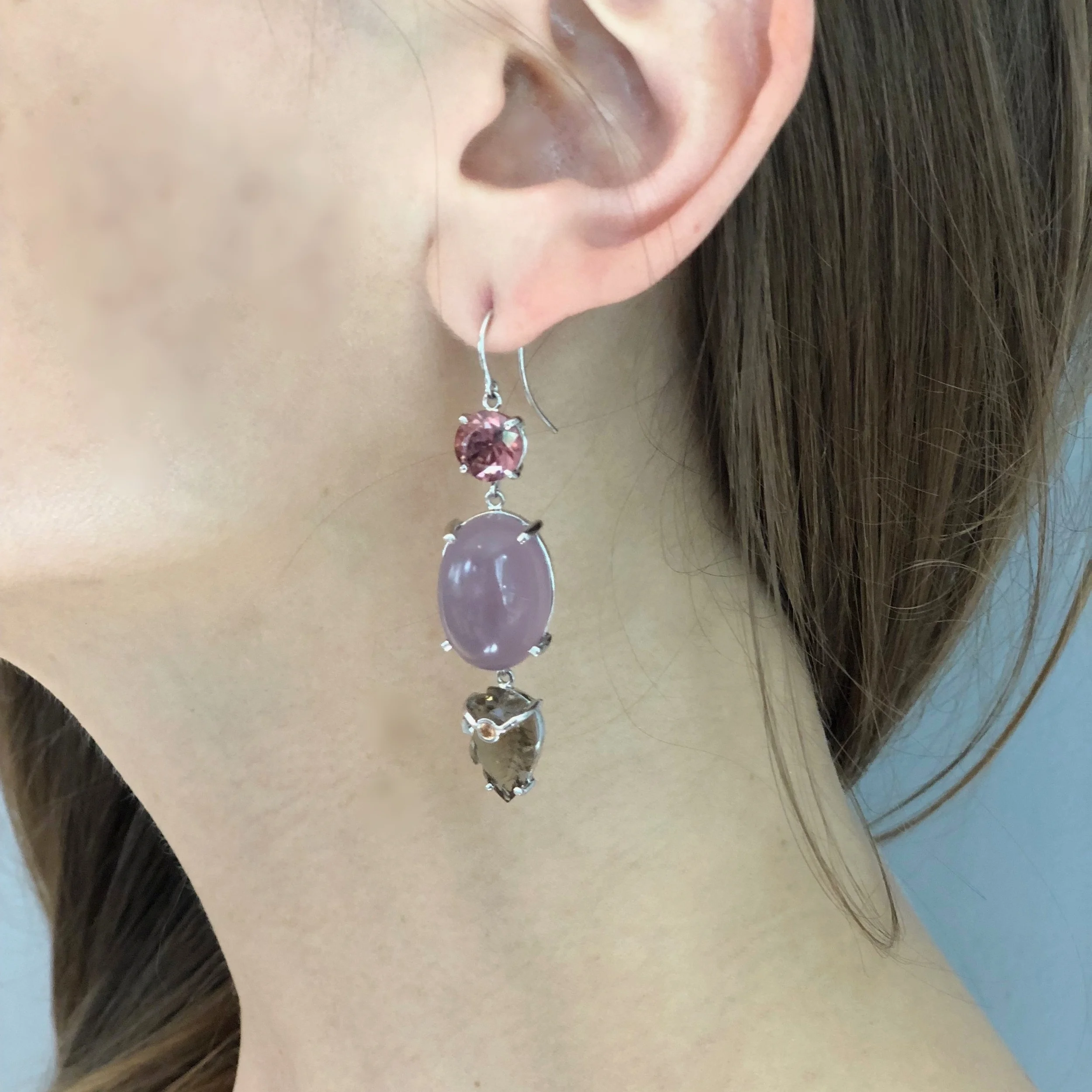 Zircon Chalcedony Carved Topaz Leaf Earrings.JPG