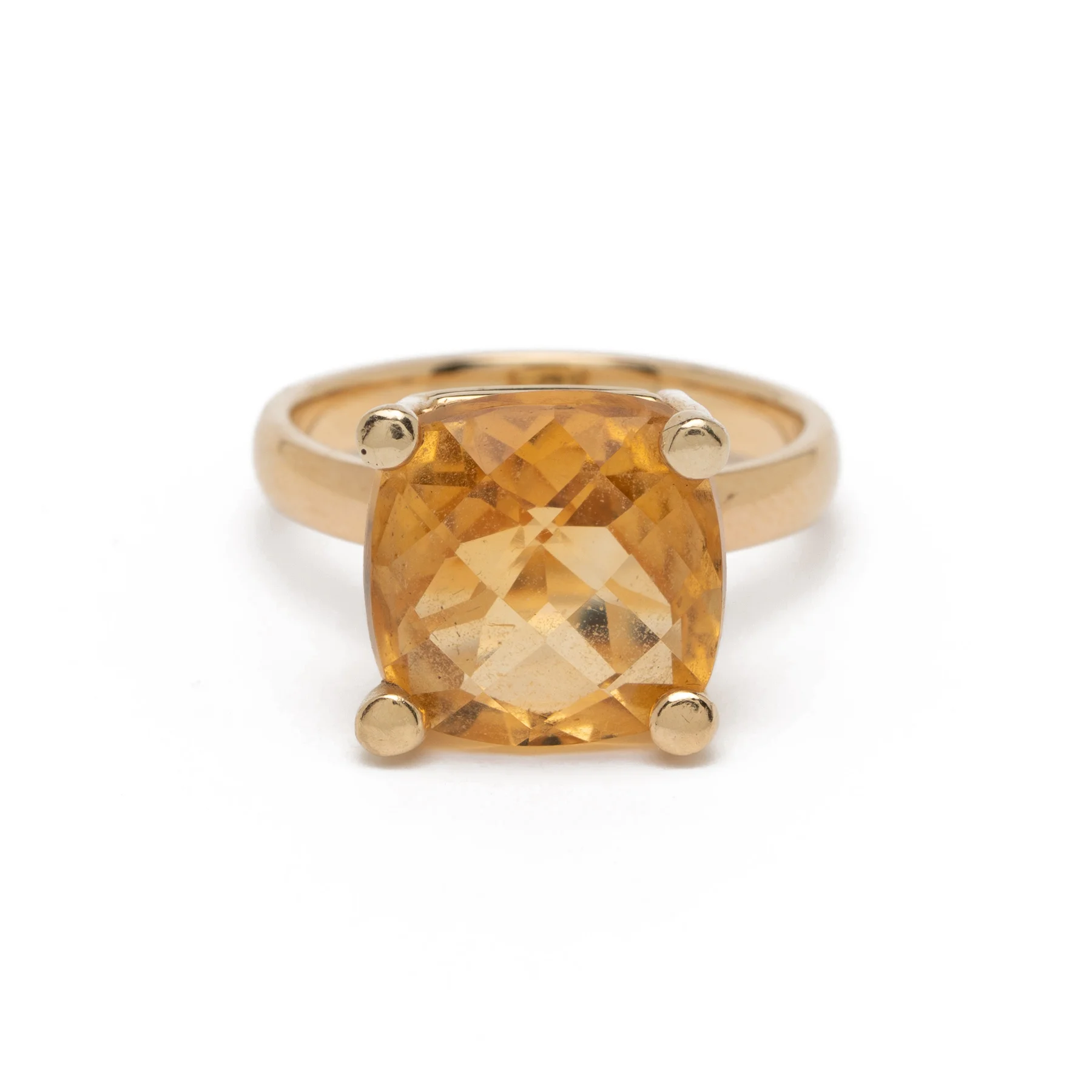 SOLD. Four Prong Citrine Ring