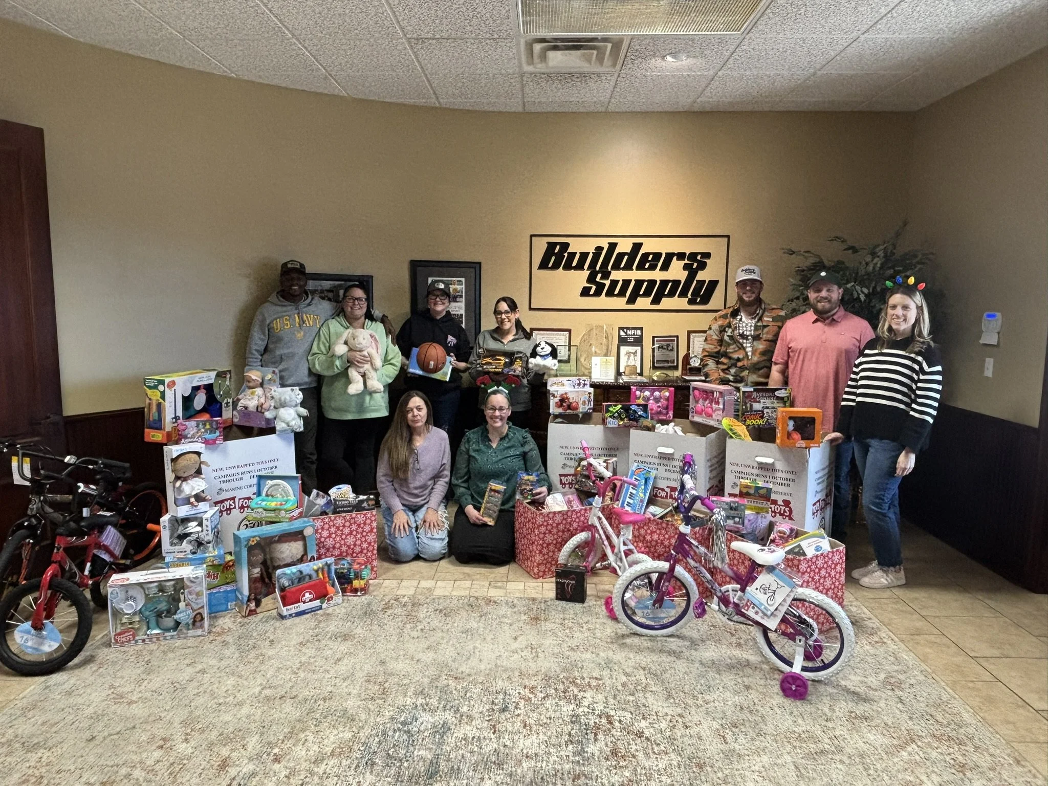 Coming Together for a Cause: Builders Supply’s Annual Toys for Tots Drive