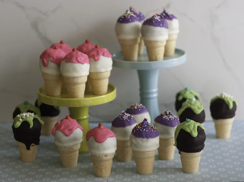 Cake Pops Facon Cornet De Creme Glacee Le Tablier Du Dimanche