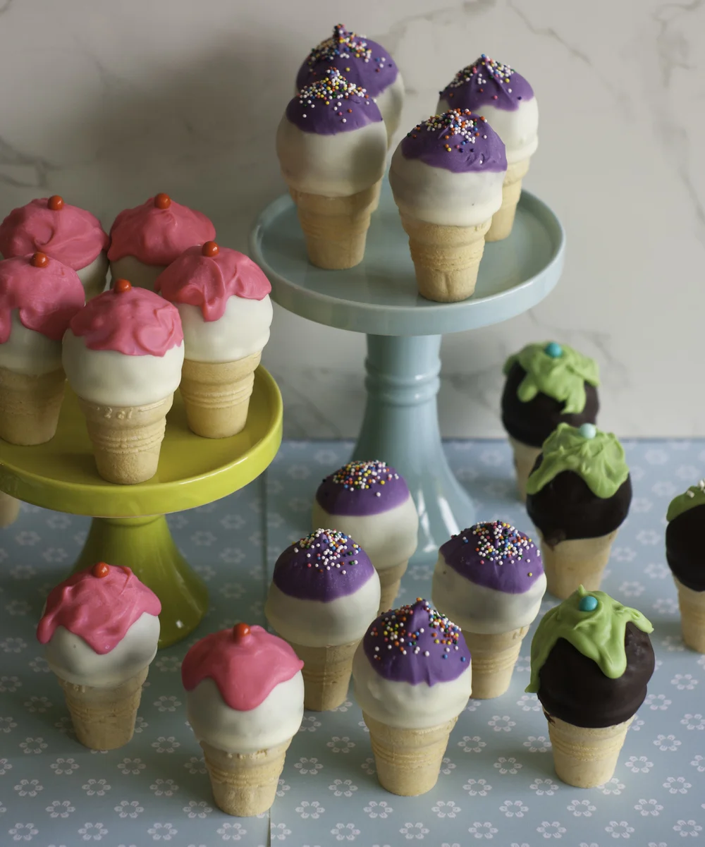 Cake Pops Facon Cornet De Creme Glacee Le Tablier Du Dimanche