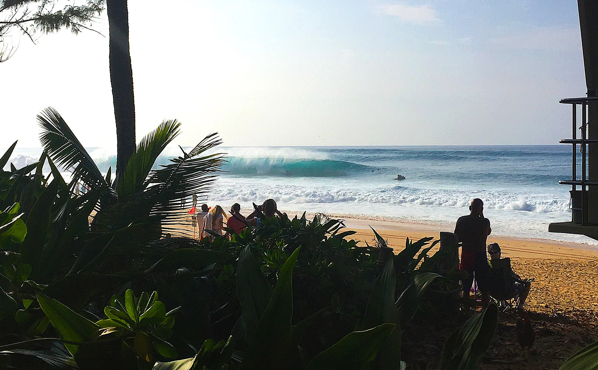 One of the only photos I took from that day. Note the ski floating in the channel to determine relative size. If you look closely there's a guy getting barreled. Shot on Iphone 5s.