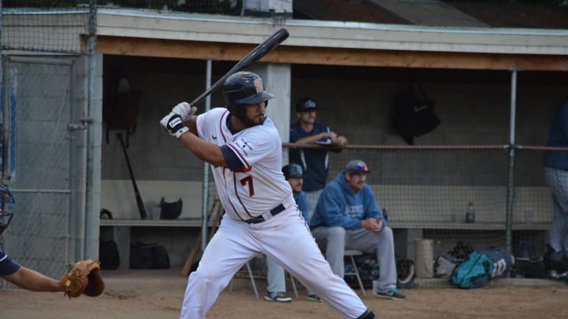 Joel Carranza had three hits on Wednesday night including the game-tying hit in the seventh that brought Sonoma all the way back from a seven run deficit. James Toy III/Sonoma Stompers