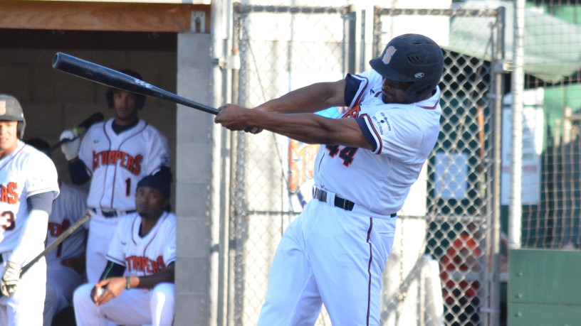Daniel Baptista had four hits in Sunday's doubleheader, and his .348 batting average is the third best in the Pacific Association. James Toy III/Sonoma Stompers