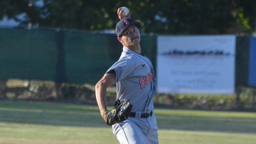 Jeff Conley threw six strong innings on Saturday evening, but Sonoma dropped their second straight game in a 3-1 loss to Vallejo on Friday night. James Toy III/Sonoma Stompers