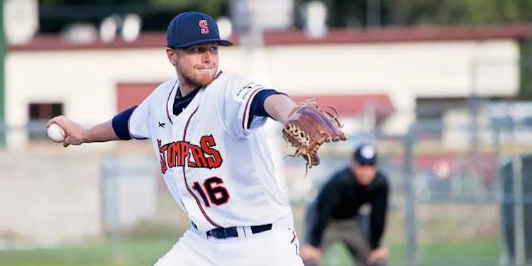 Matt Walker threw the first ever complete game shutout in Stompers history Tuesday night. He had a no-hitter going into the ninth inning before it got broken up by Henry Mejia with two outs to go. Danielle Putonen/Sonoma Stompers