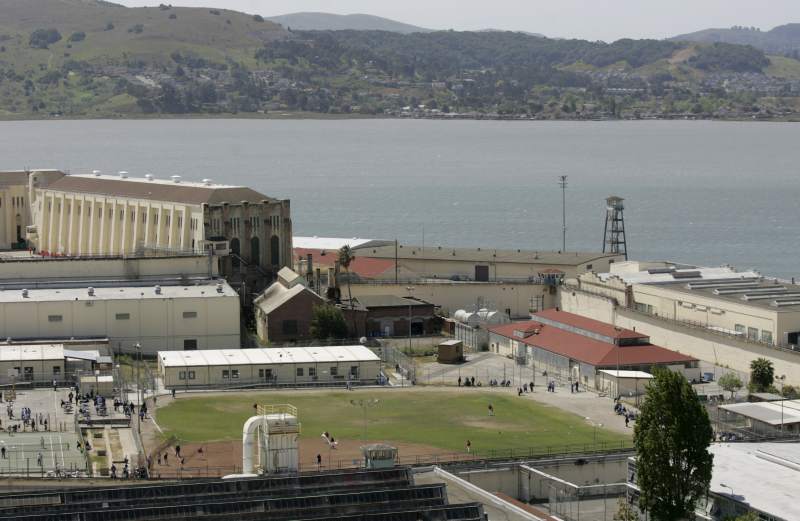 The baseball field where the San Quentin baseball teams play is located right in the middle of the bayside prison. Kent Porter/The Press Democrat