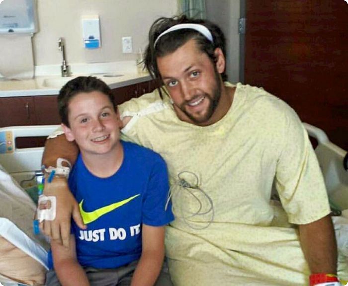 Nate Boyer, left, acted quickly when his mentor, independent baseball player and former Wilson athletic Isaac Wenrich, suffered a heart attack. Staff Photo/Reading Eagle