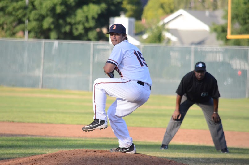 Taylor Thurber threw his second consecutive complete game in a 2-1 loss to the Diamonds. Thurber allowed only 4 hits and struck out nine in nine innings. James Toy III/ Sonoma Stompers