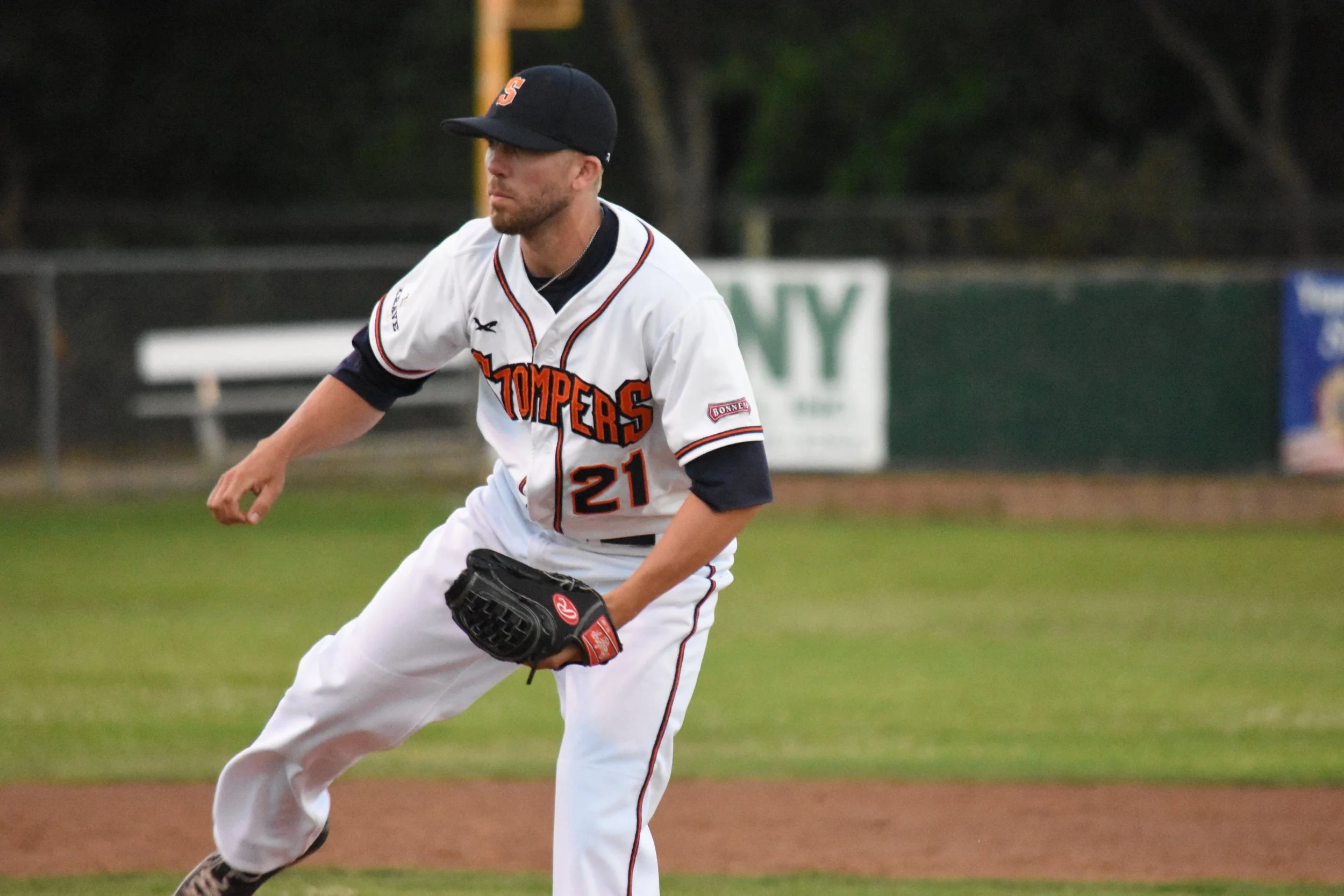 Ryan Richardson has been a valuable member of the Sonoma Stompers' bullpen in 2017. (James W. Toy III / Sonoma Stompers)
