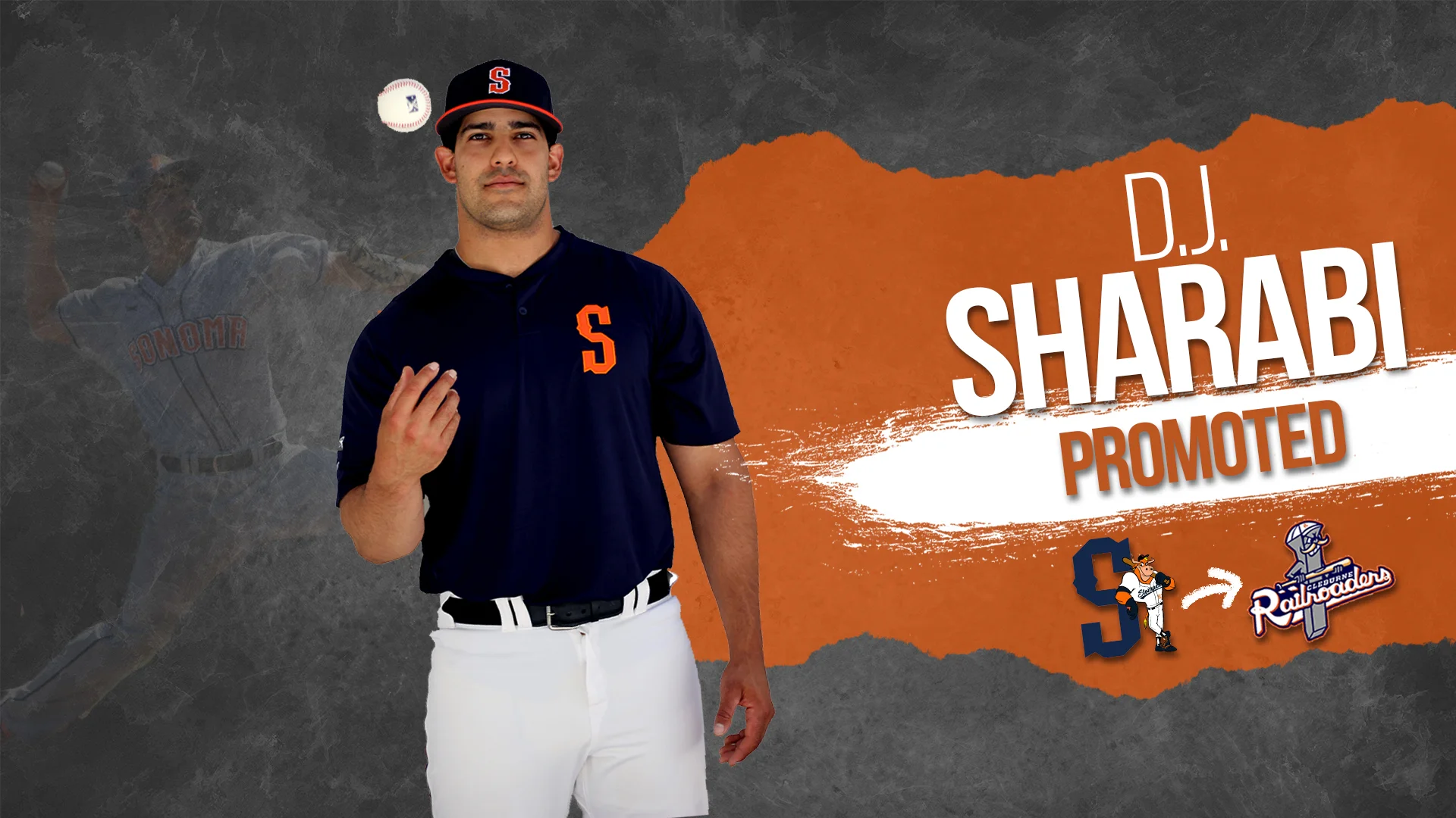 Stompers Promote D J Sharabi To Cleburne Railroaders Sonoma Stompers Baseball