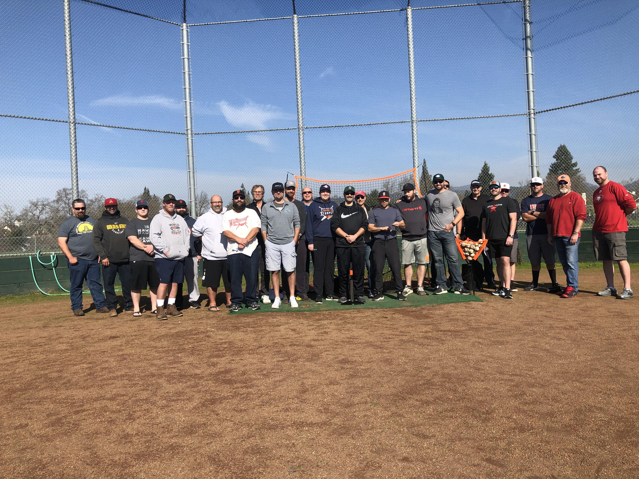 Stompers Front Office with Sonoma Little League coaches and board members.