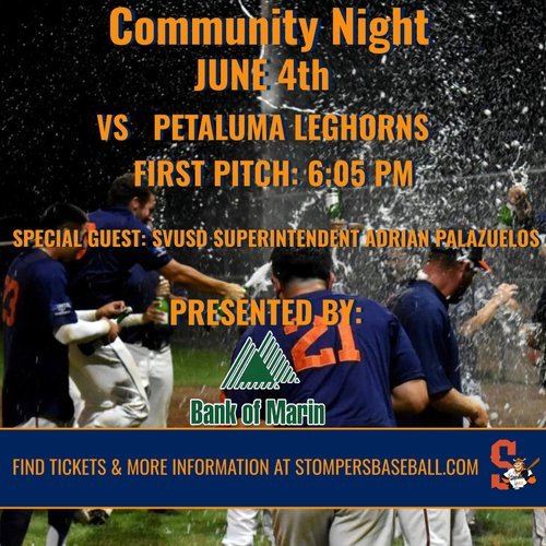 Stompers announce Communtiy Night