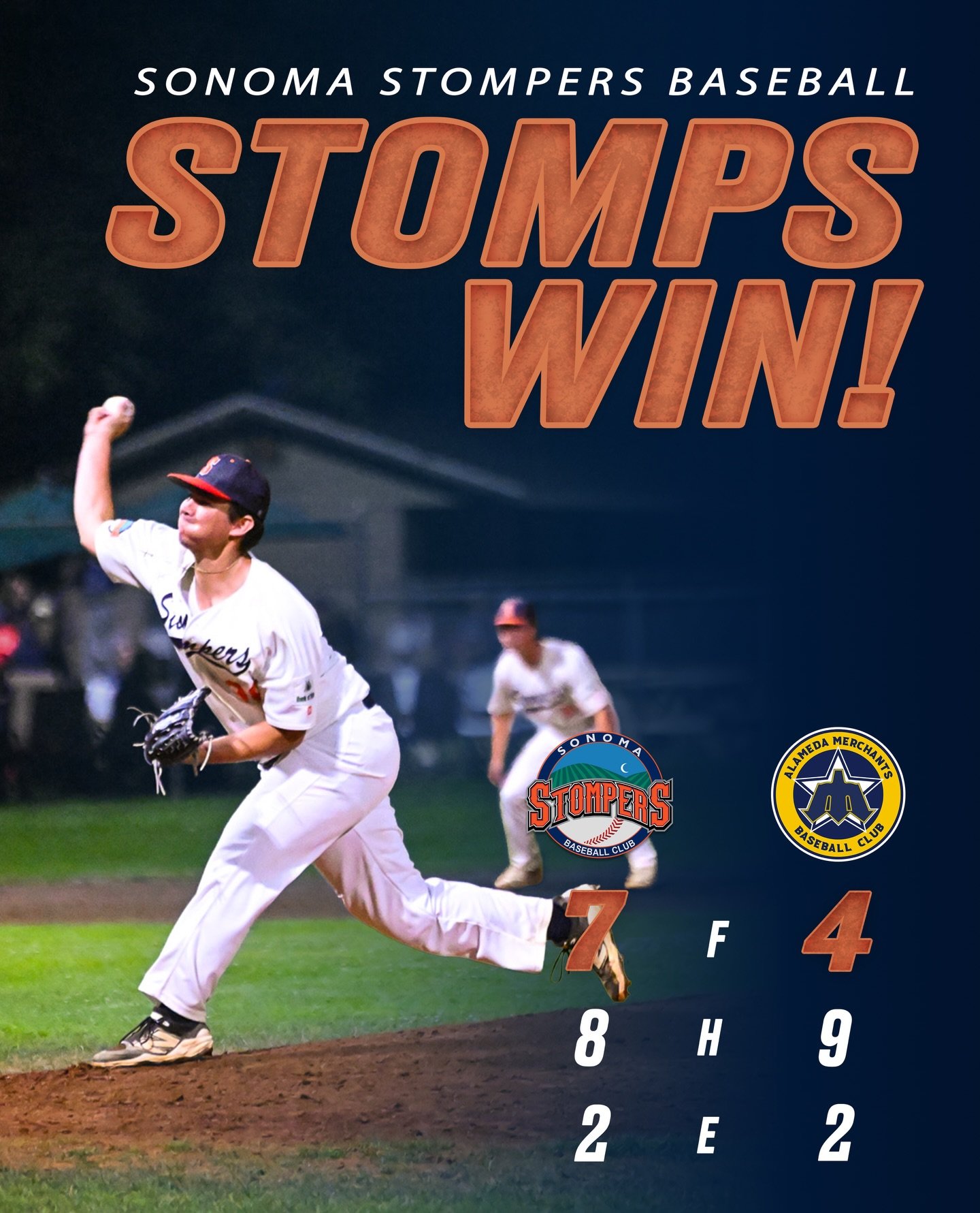 Stackin&rsquo; dubs 🙂&zwj;↕️‼️🐂⚾️

💙🧡 #SonomaStompers #StompersBaseball #GoStomps