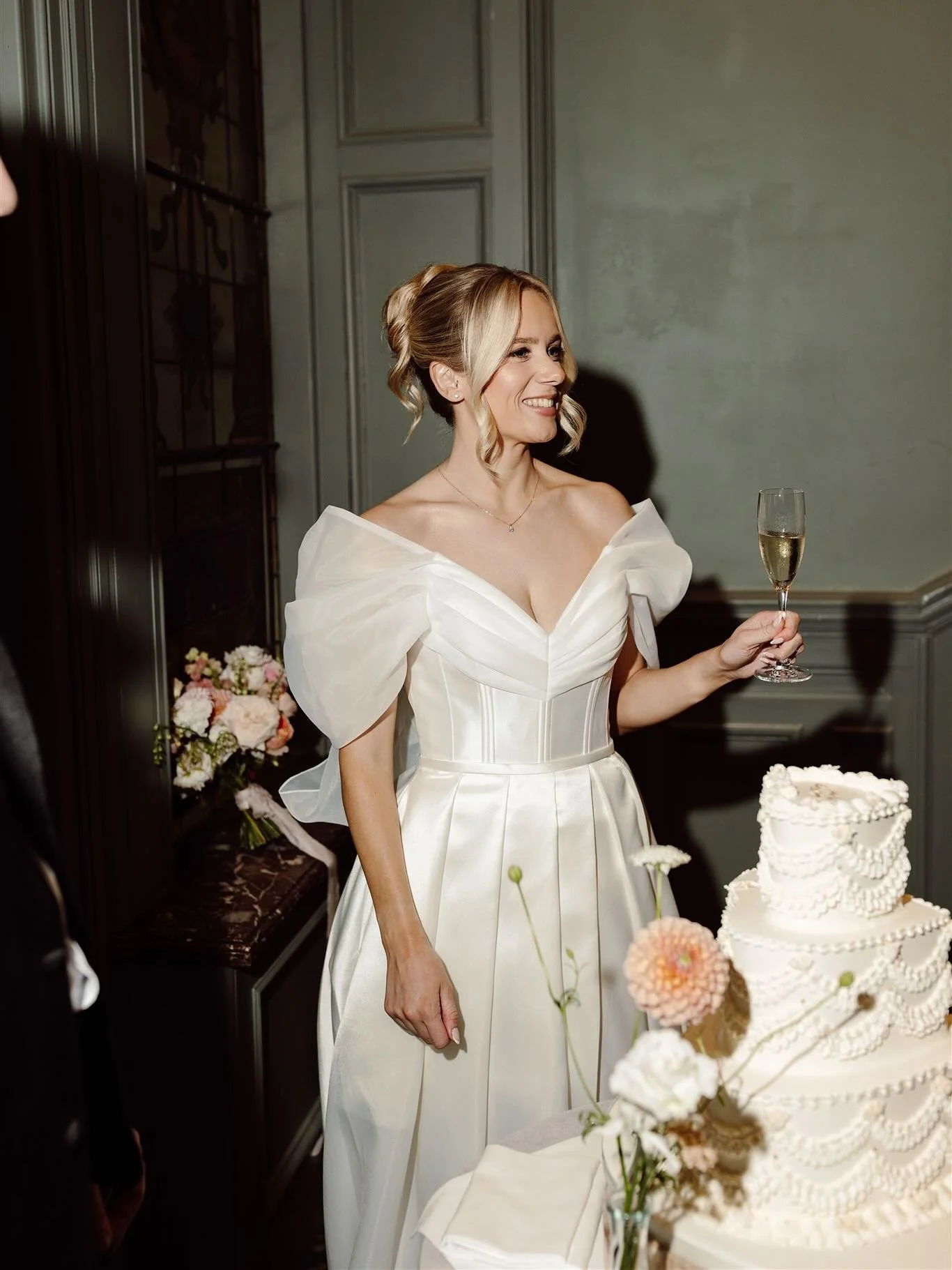 Back with more from Kerry &amp; Andrews stunning wedding @onedevonshiregardensglasgow in Glasgow! Loved capturing this wedding, from the lovely nuptial mass to the heartfelt family moments. The florals by @floralmenagerie and dress from @annepriscill