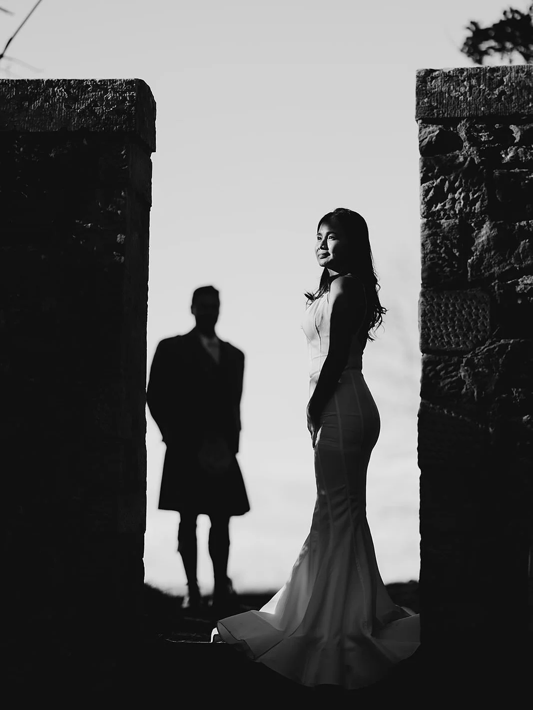They said &lsquo;yes&rsquo; before the vows and dressed like it was already forever. Catherine &amp; Wilson travelled all the way from Singapore to Culzean Castle for their romantic engagement shoot. A black and white love story that feels like the s