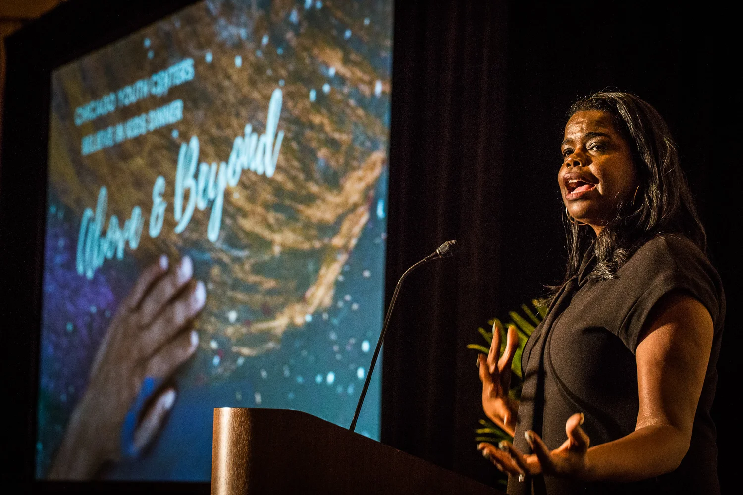 The Honorable Kim Foxx, Cook County State's Attorney and CYC alumna, gave the keynote speech. She spoke about the people who recognized her potential when she was a child growing up in Cabrini Green. "I am the product of the family members, teachers, strangers, and organizations who believed in me."