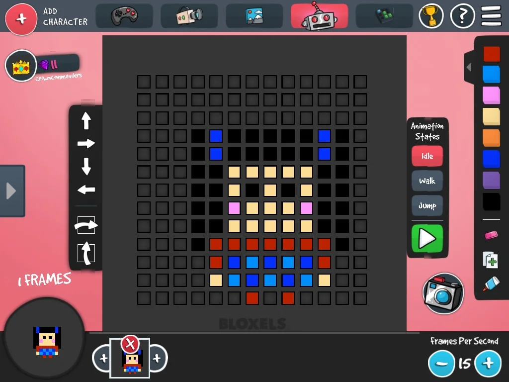 “friendship girl,” the character created by the students on the video game platform bloxels.