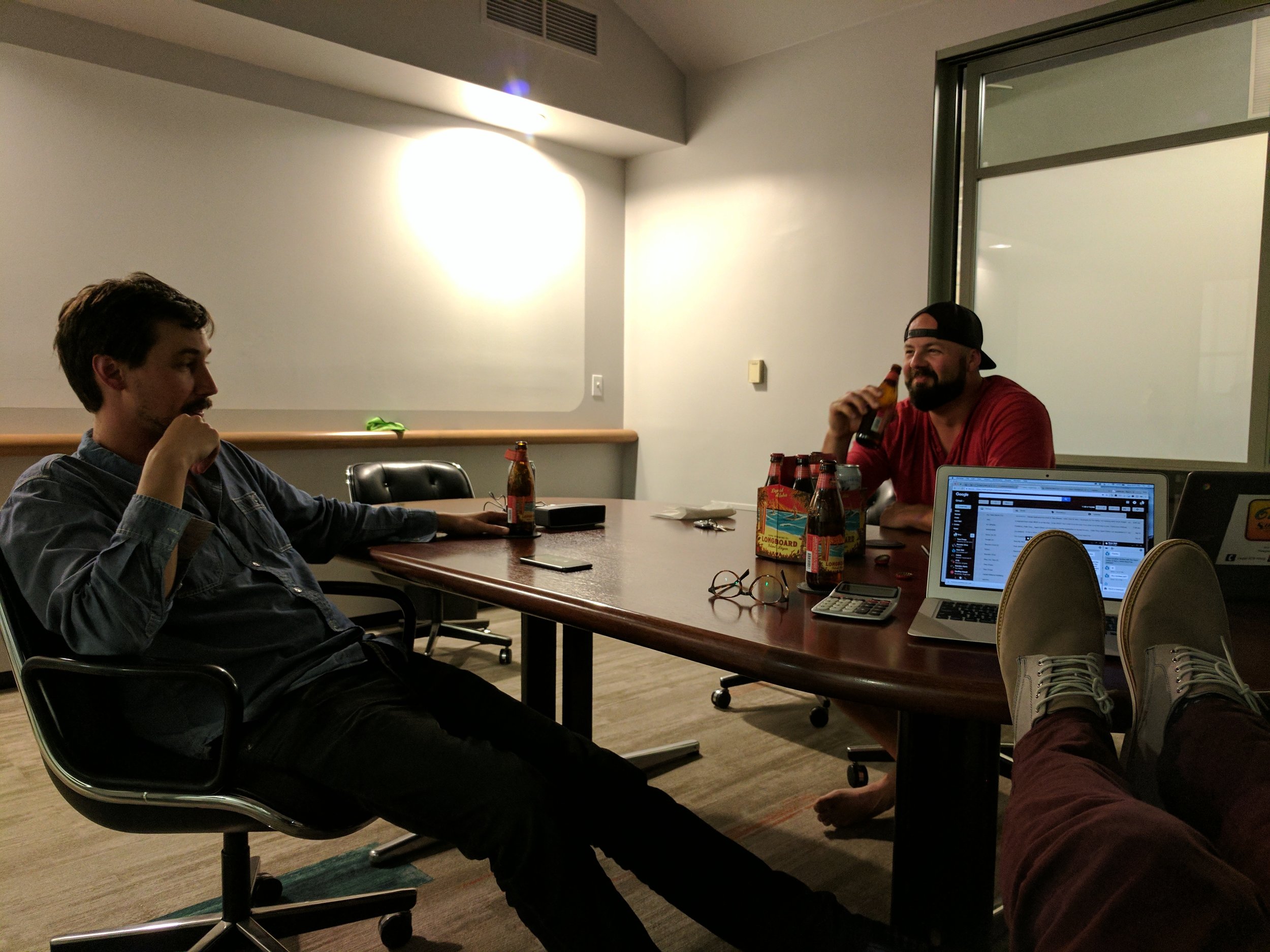 Sometimes after hours meetings have beers (if you come to our office!)