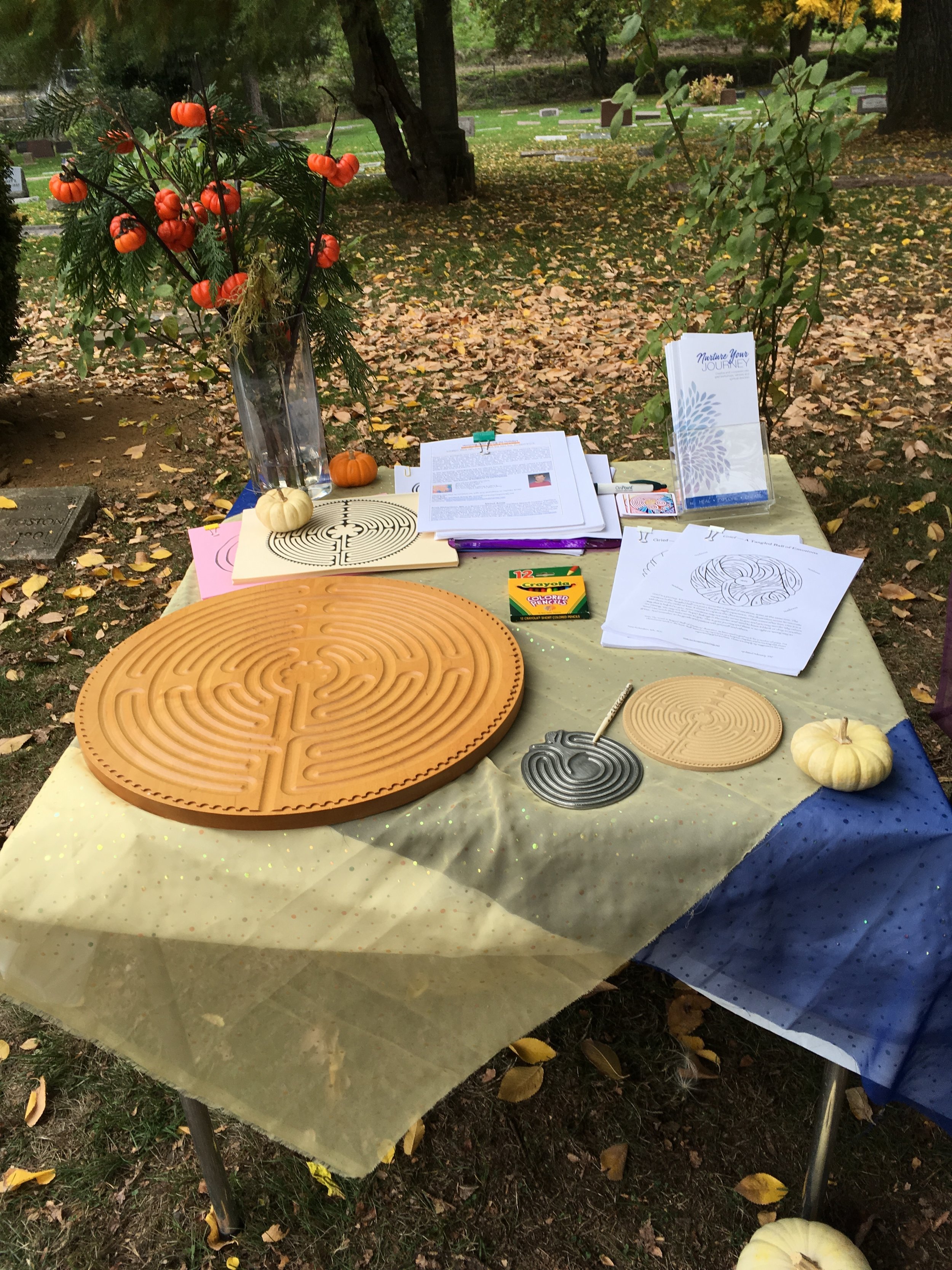 Promoting my work at the Harvest Festival