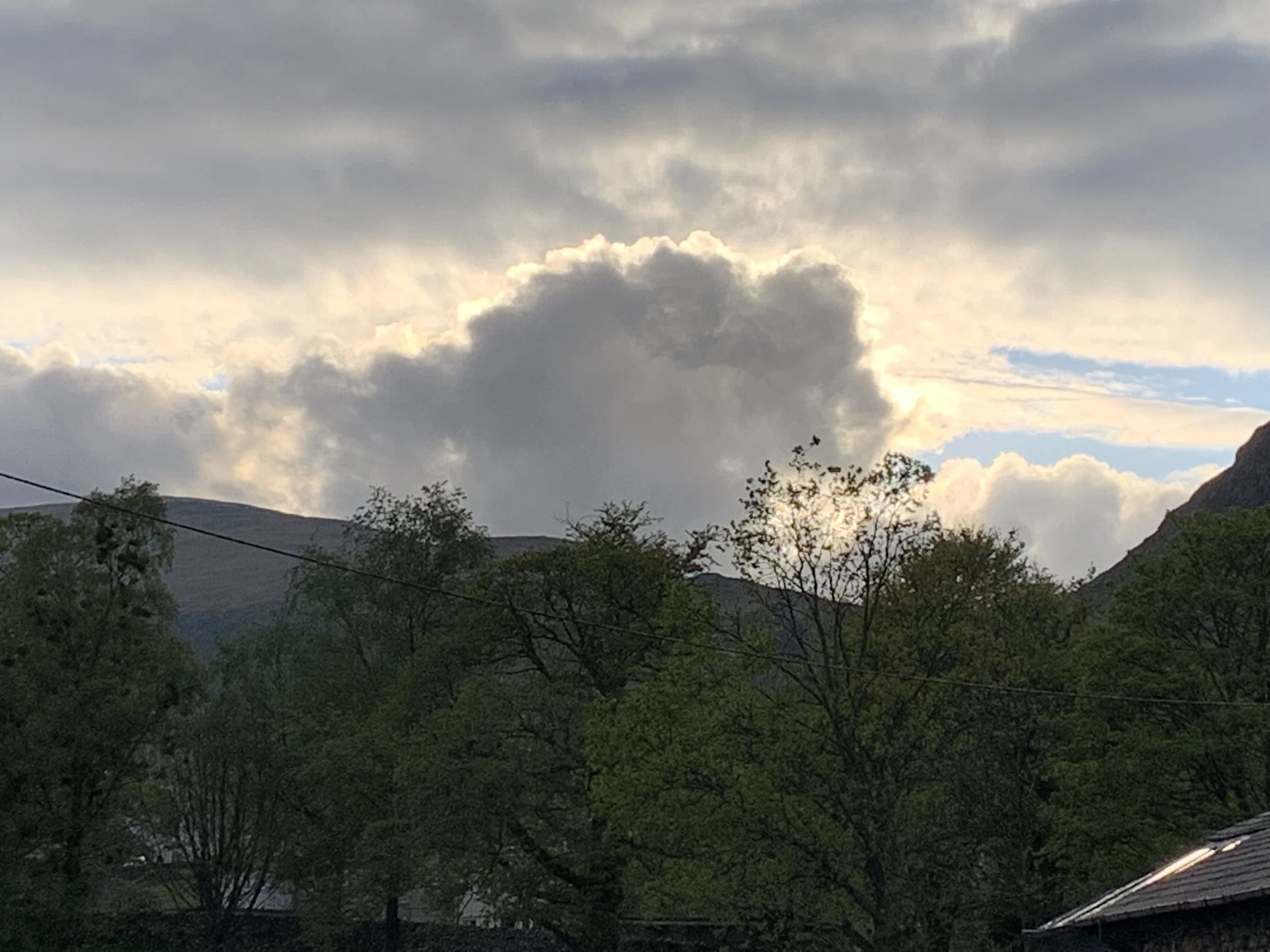 End of a rainy day 4, the sun appears. The Both/And of the journey in real time. Glenridding. photo by anne richardson