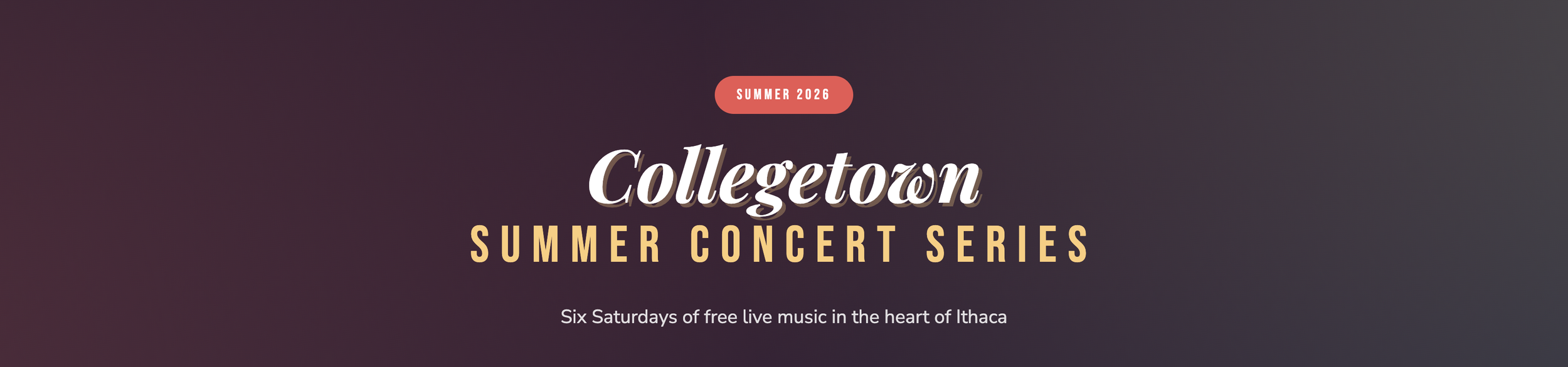 Collegetown Summer Concert Series