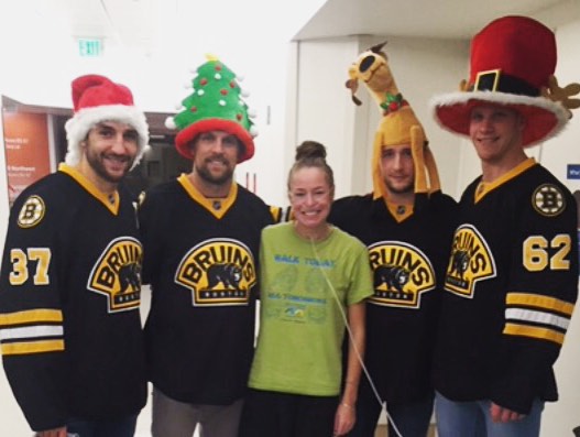 The Bruins came to visit Children's Hospital and Rima got to meet them!