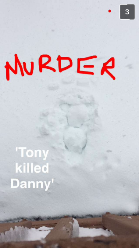 Hahaha, one of the snowmen fell or did he.....?!?!