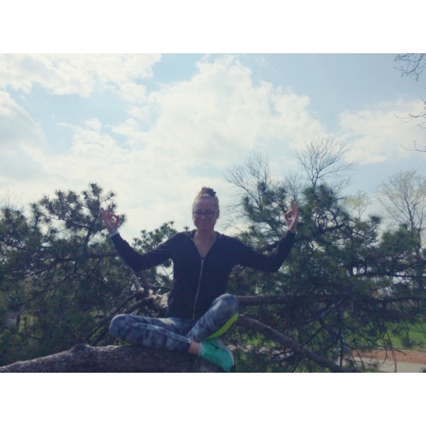 She's at one with nature. 