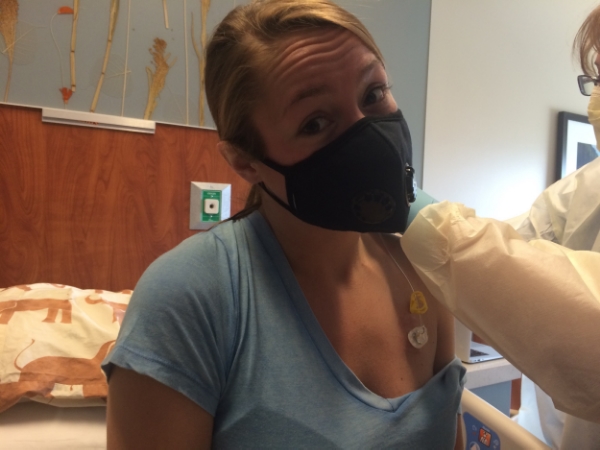 Getting her port accessed