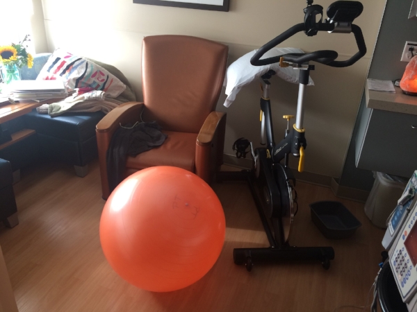 Sleeping corner and exercise stuff 