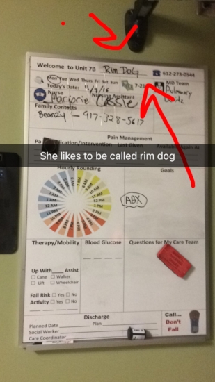 I like to change her name on the board, keeps things interesting. 
