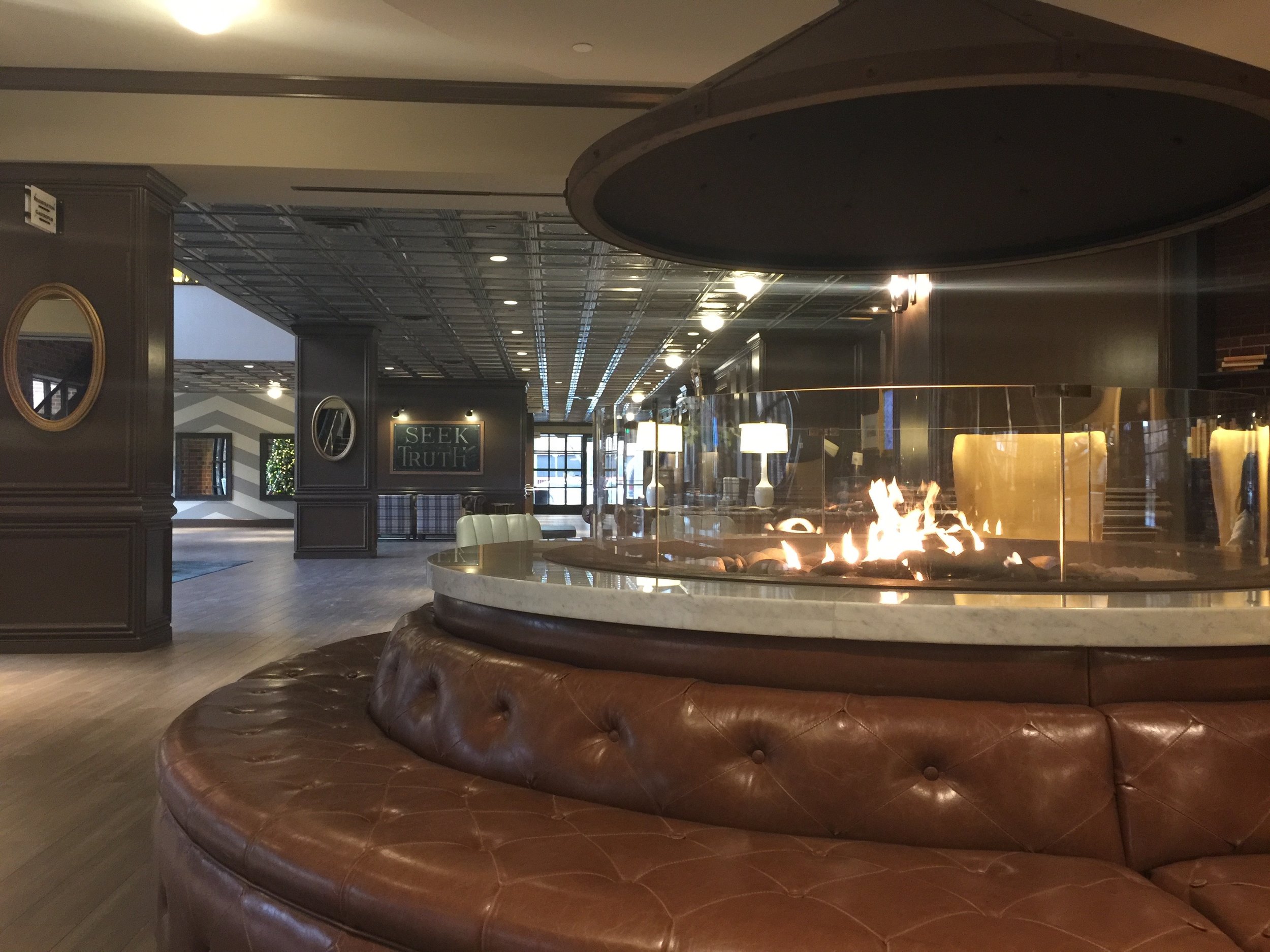 The Commons hotel has a neat fire place ring