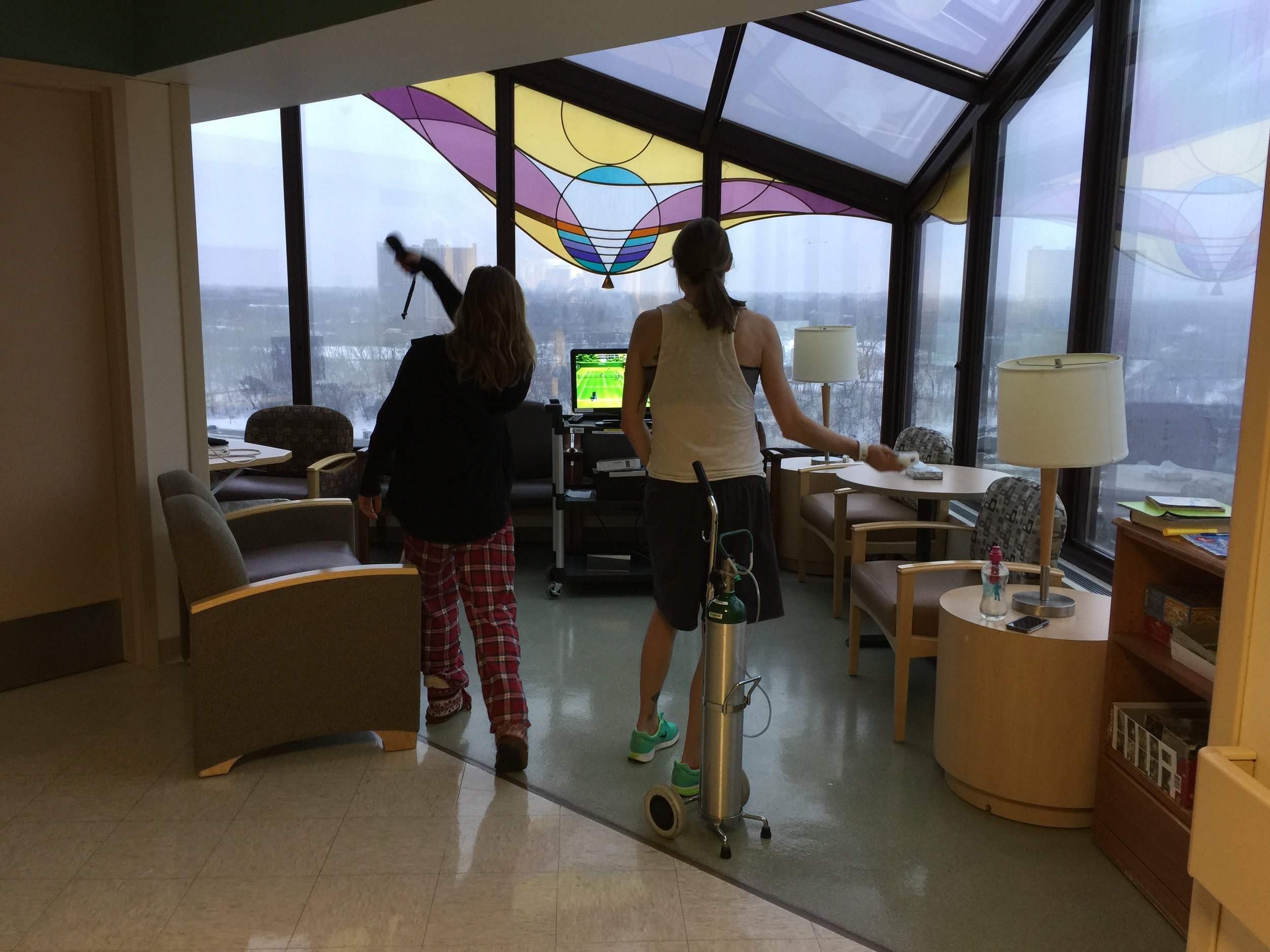 Friday PT, Wii Tennis time! 