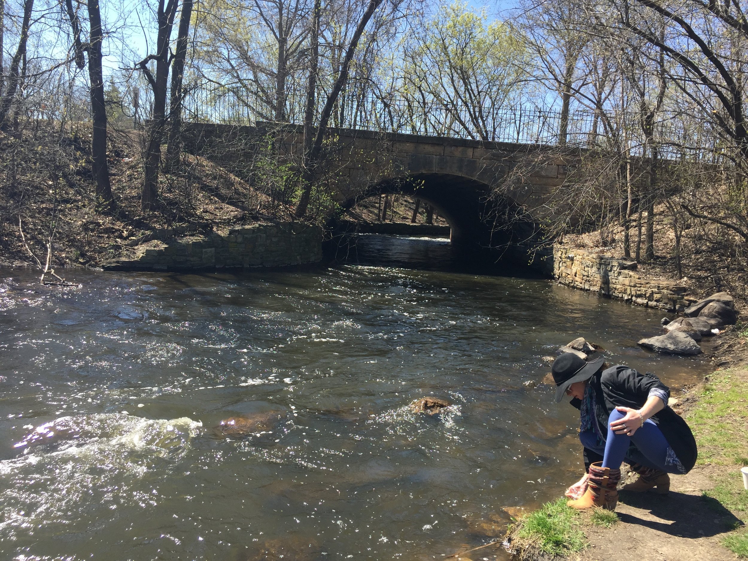 checking out the water temp 