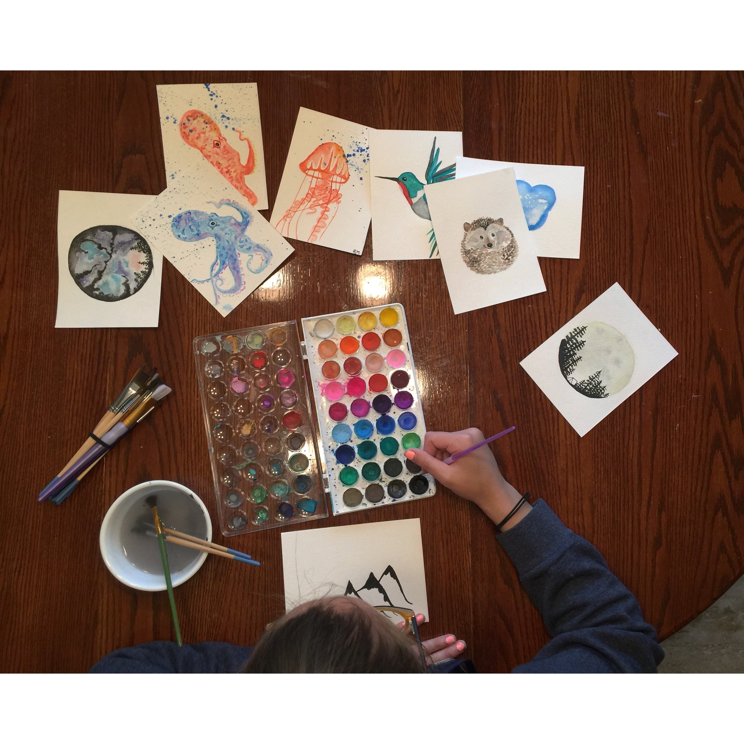 Arts and crafts time at home, taking it easy