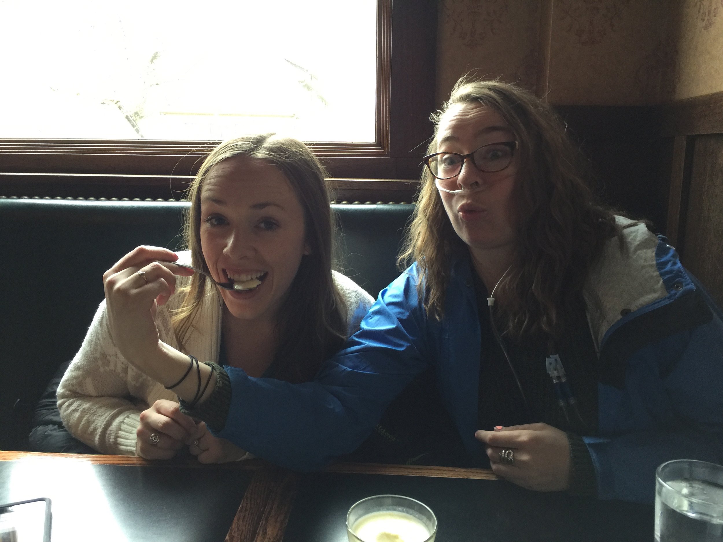 feeding each other....in public....see thing things I have to deal with!!!! 