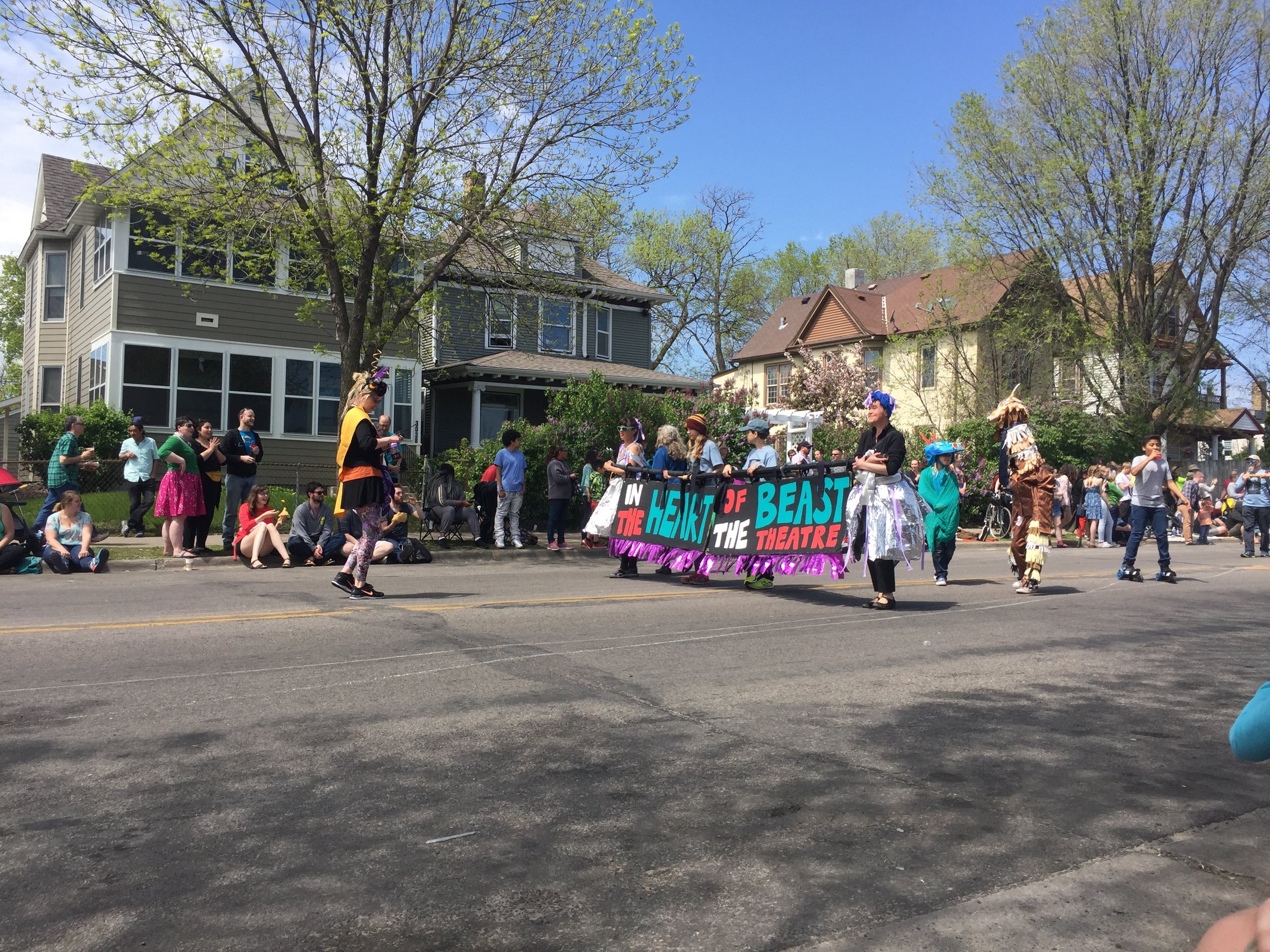 the start of the May Day parade 