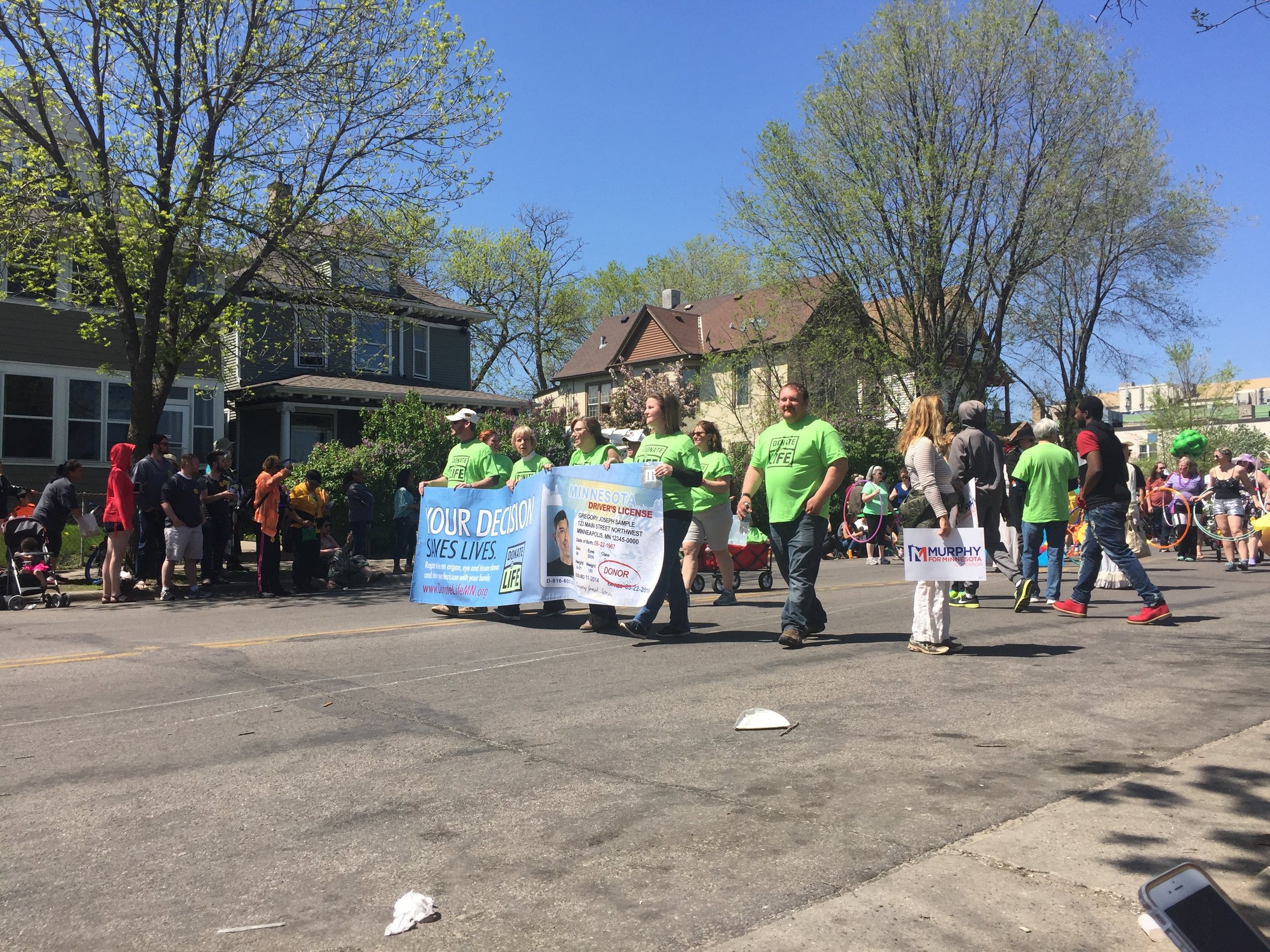 Donate life even walked in the parade! 