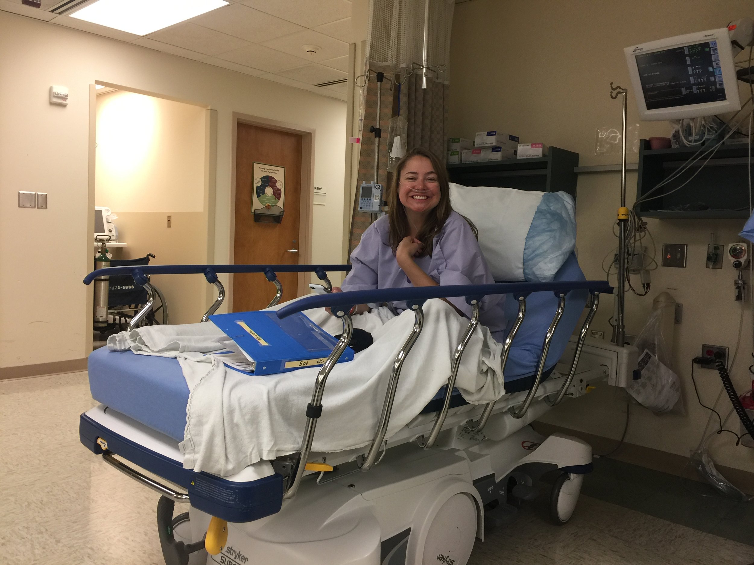 pre-op room cheesy smiles 