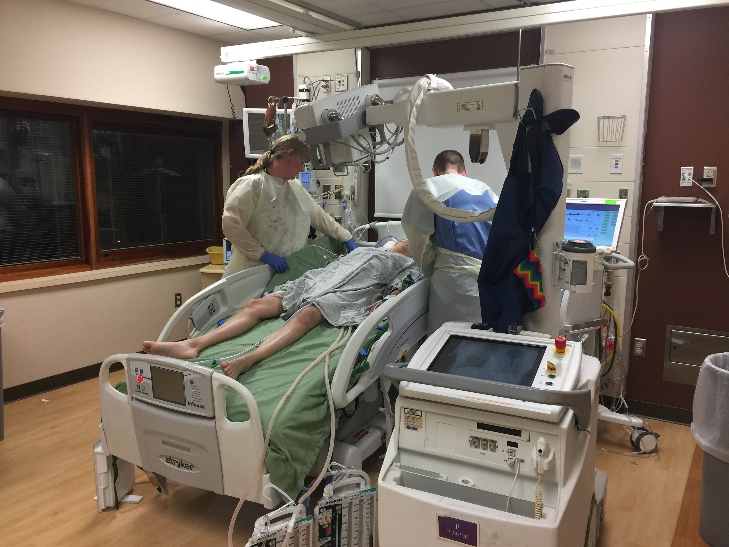 Rima in the ICU - X-ray. 