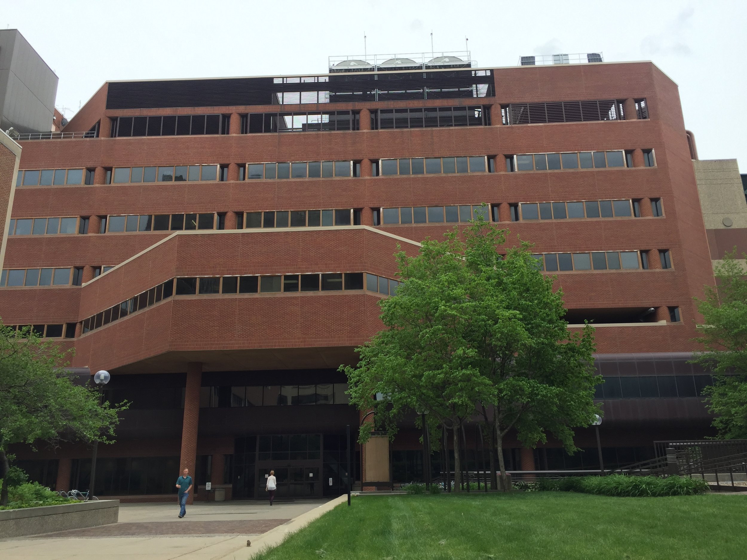 View of the hospital from the courtyard 