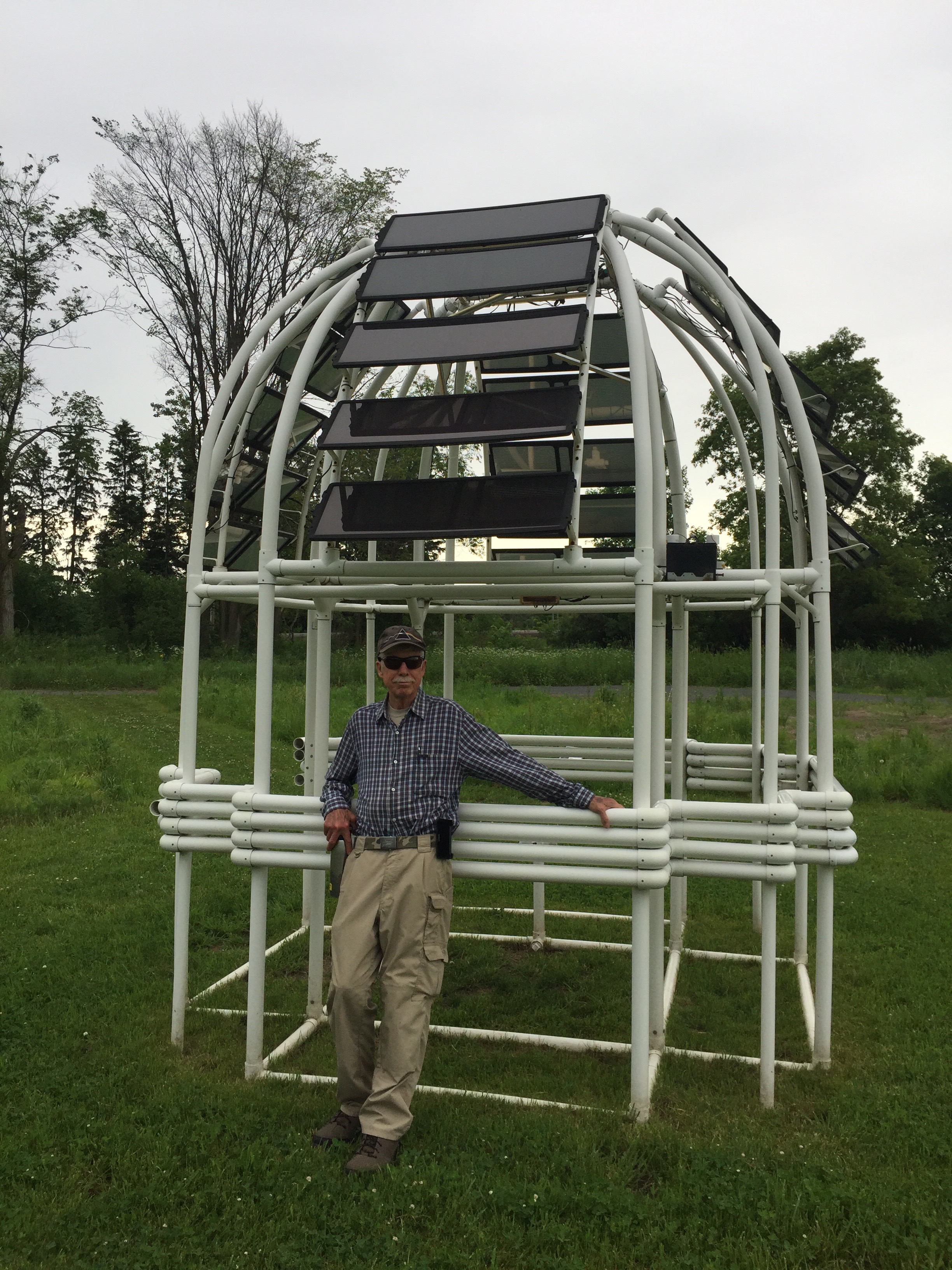 Dad with some PV's aka solar panels 