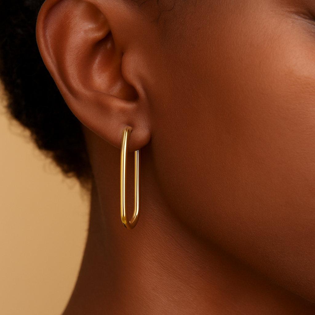 Elongated Paperclip Hoops