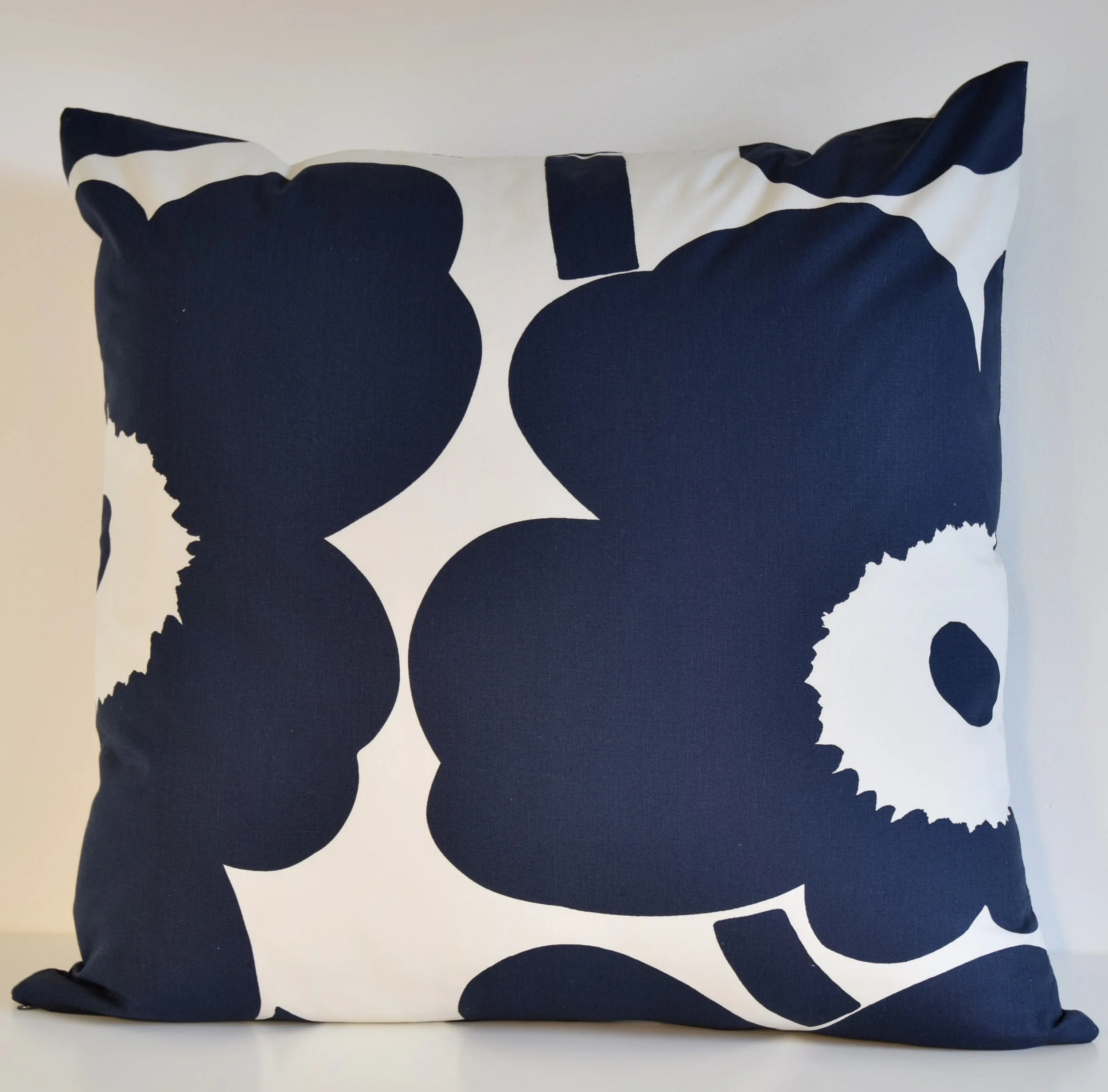 Navy Floral Pillow Cover - 20