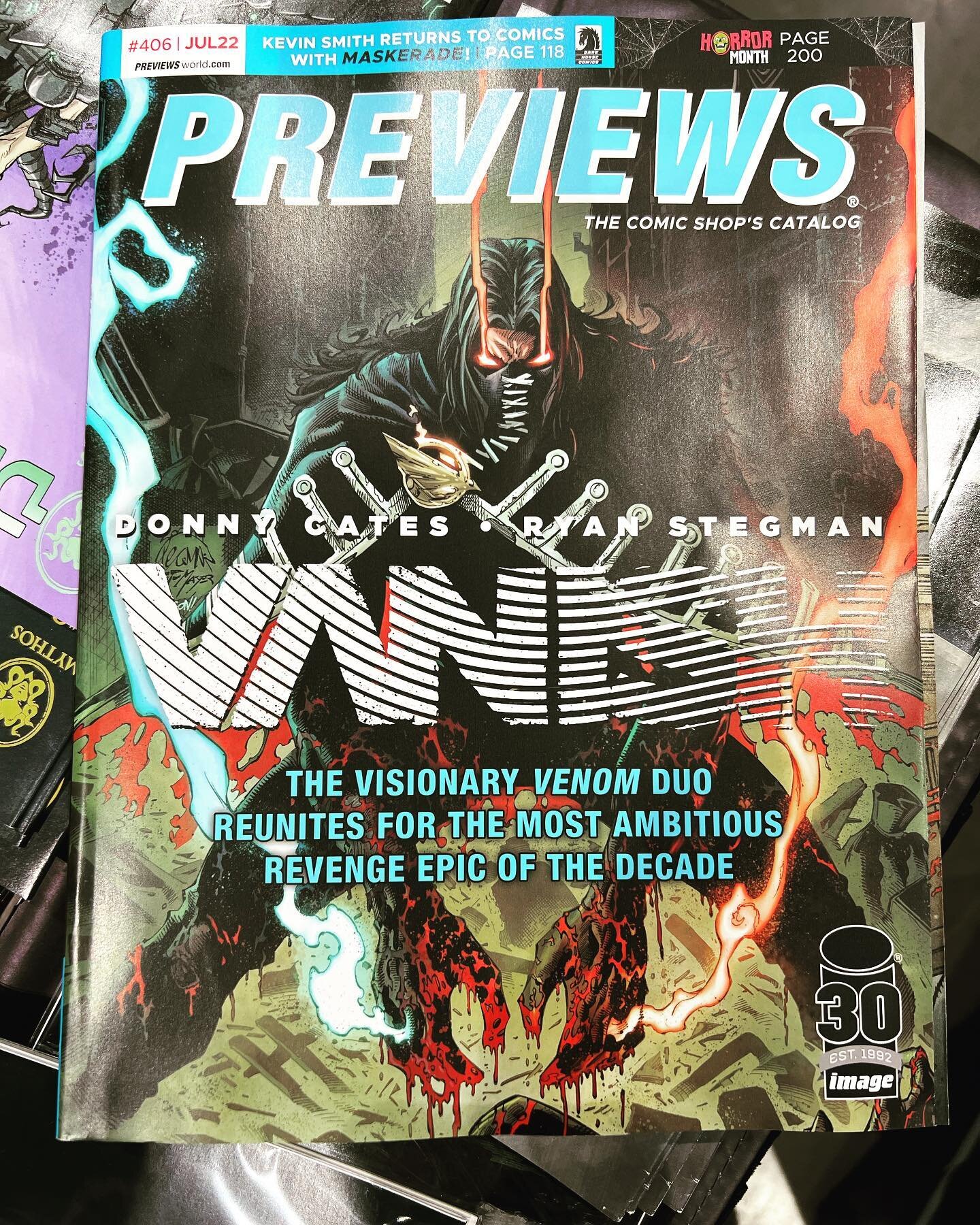 Vamp Trade Vol. 1 is in the July edition of PREVIEWS!! Tell your LCS to order, so we can keep the bloody train rolling 🧛🏻&zwj;♂️🩸CODE: STL238043 🦇 #supportindiecomics