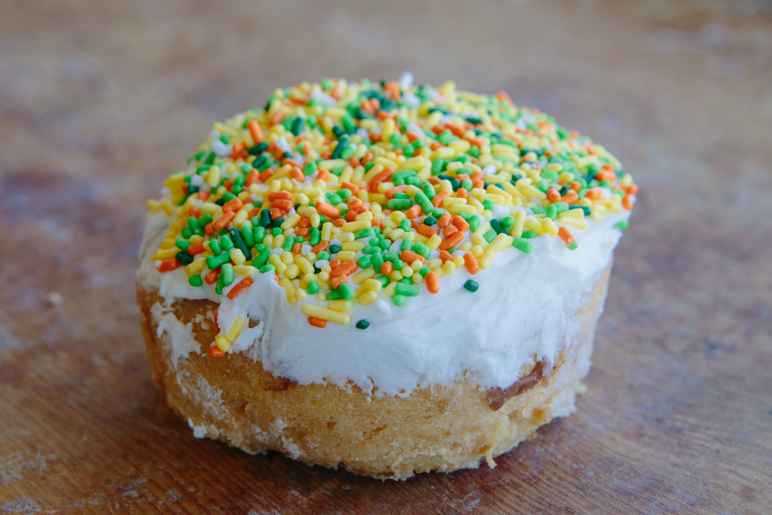 Vanilla Sprinkled Cake Donut