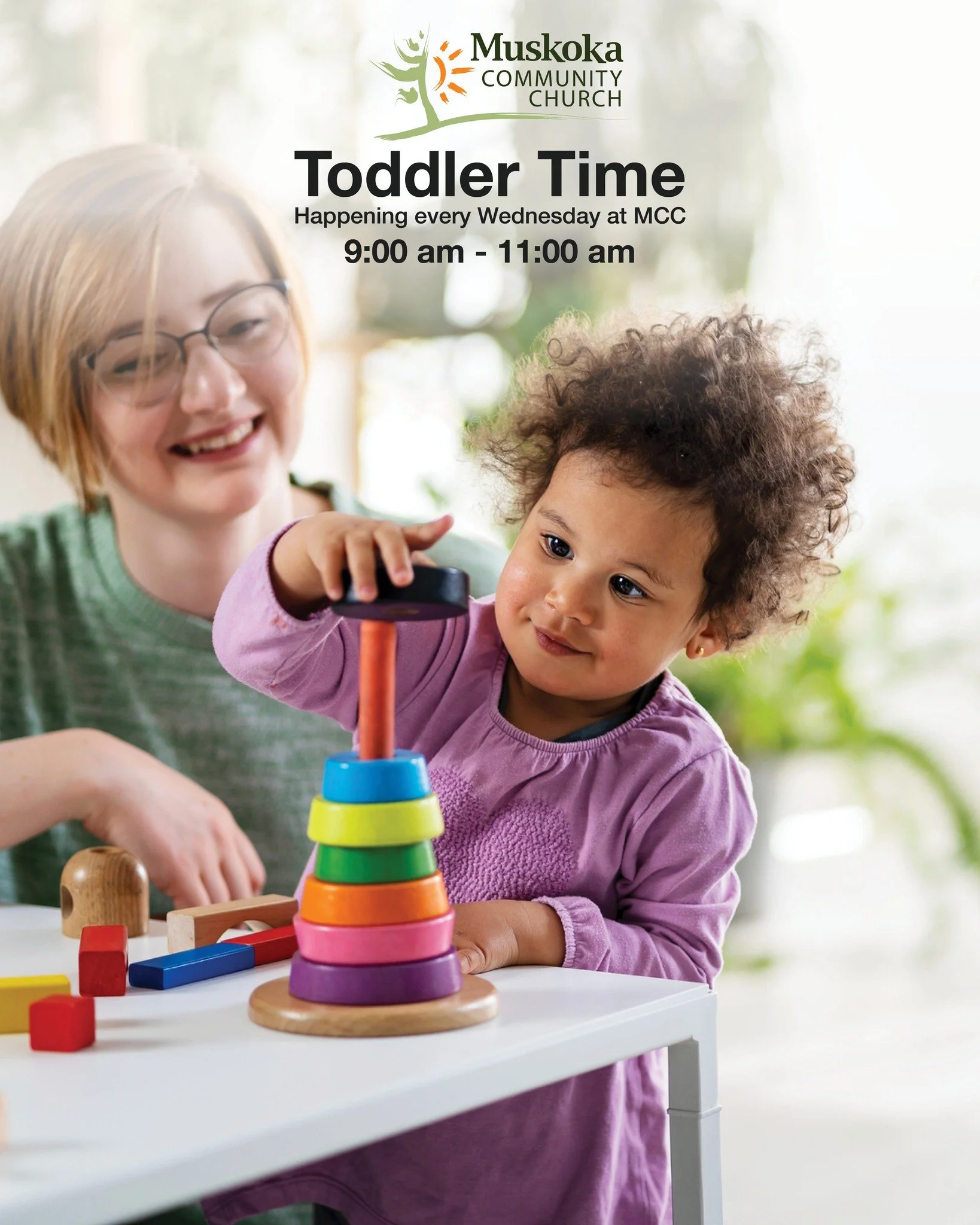 We hope to see you at Toddler Time tomorrow, Wednesday October  1st! Drop in fun for little ones (age 0-4) and their caregivers!

Our Toddler Time group meets every Wednesday from 9 am to 11 am during the school year and is open to all caregivers and