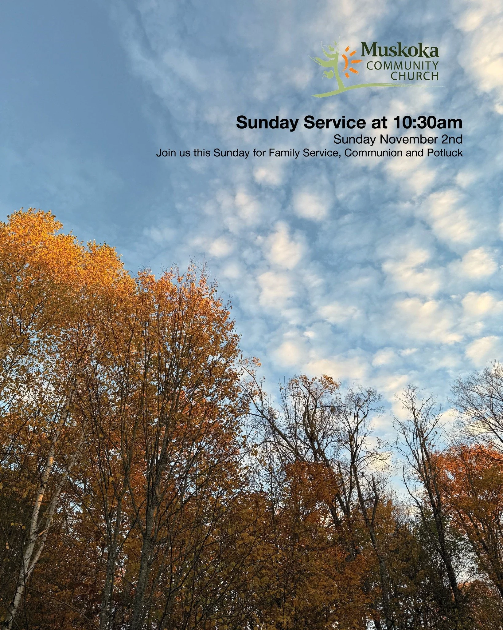 Join us tomorrow, Sunday November 2nd at 10:30am for our Family Service and Communion followed by our potluck lunch. Bring your favourite dish to share!

Reminder: There will be no MCC Kids this Sunday as it&rsquo;s Family Service. There will be a cr